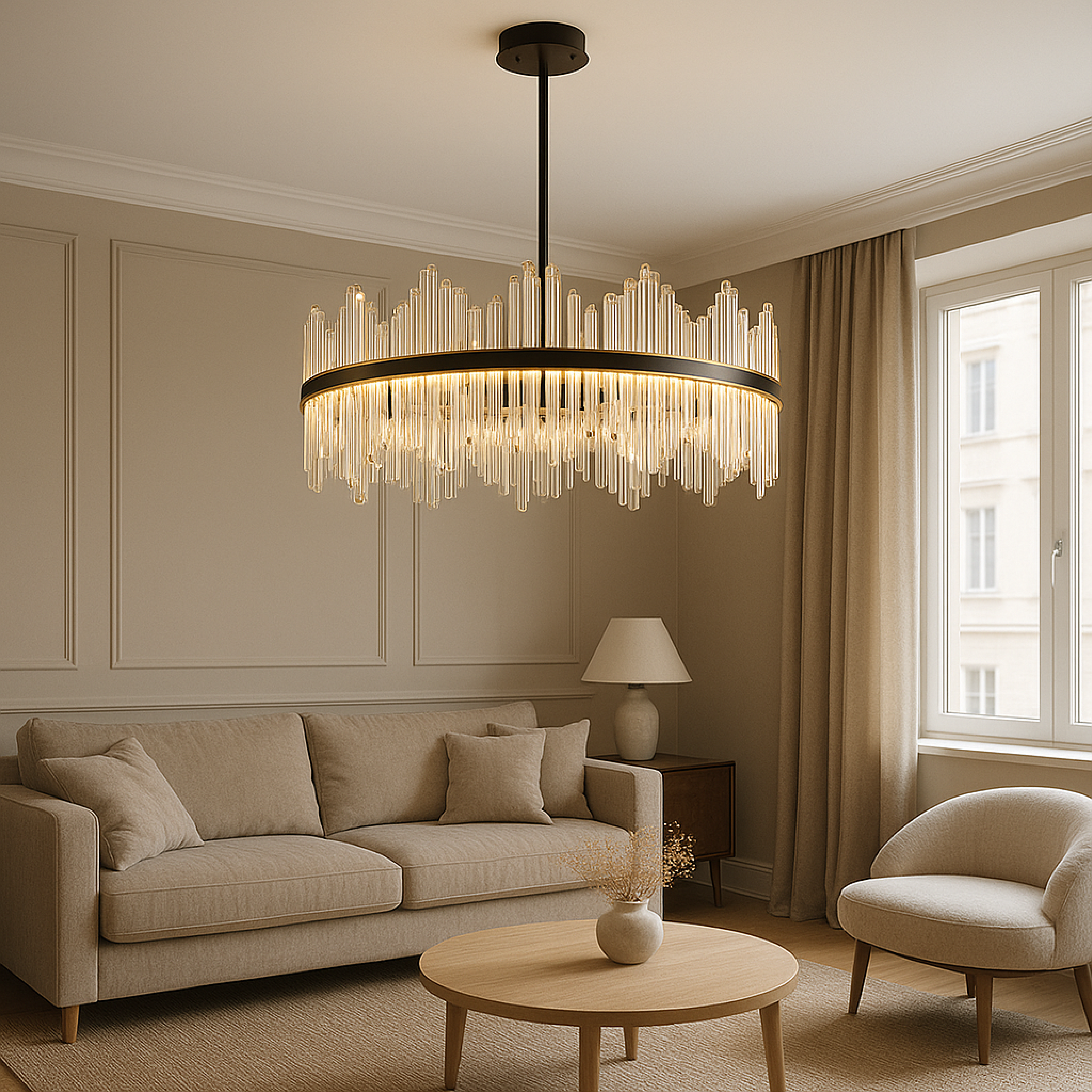 MonteLume | Modern Crystal Black Chandelier Terri 1