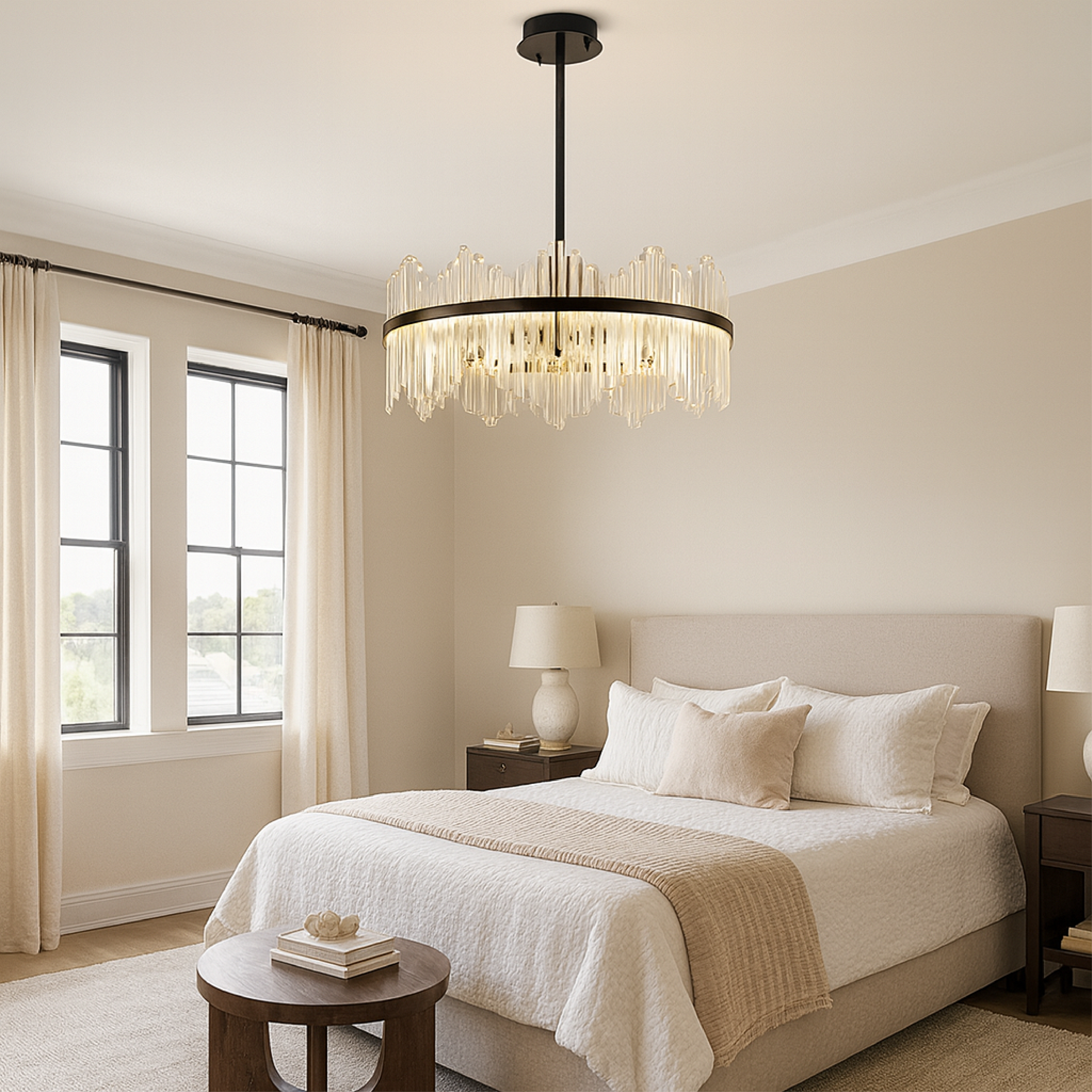 MonteLume | Modern Crystal Black Chandelier Terri 2
