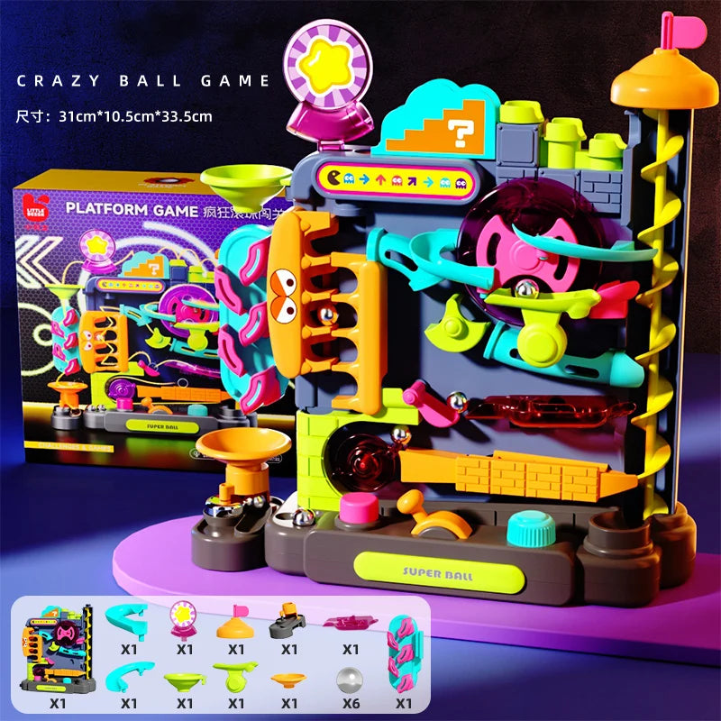 Montessori Educational Toy - Multi-Layer Rolling Ball Track for Interactive Learning, Ideal Learning Toy for 3-5 Year Olds 7