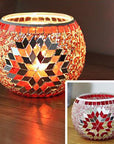 MosaicGlow | Elegant Handcrafted Glass Tealight Holder 18