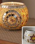 MosaicGlow | Elegant Handcrafted Glass Tealight Holder 1
