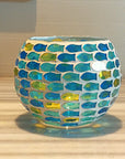 MosaicGlow | Elegant Handcrafted Glass Tealight Holder 21