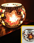 MosaicGlow | Elegant Handcrafted Glass Tealight Holder 22