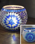 MosaicGlow | Elegant Handcrafted Glass Tealight Holder 23