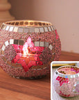 MosaicGlow | Elegant Handcrafted Glass Tealight Holder 2