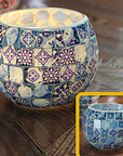 MosaicGlow | Elegant Handcrafted Glass Tealight Holder 5