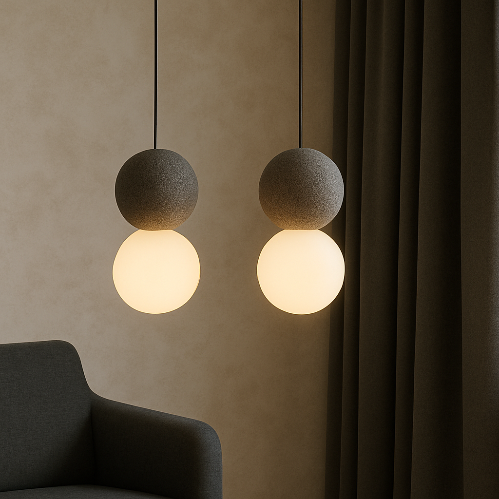 Movia | Elegant Obsidian Pendant Lamp 1