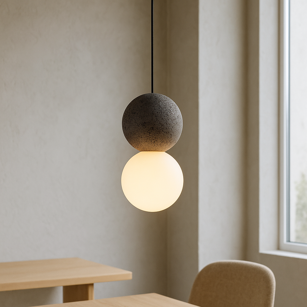 Movia | Elegant Obsidian Pendant Lamp 5