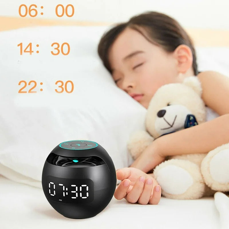 Multifunctional Bluetooth Alarm Clock Speaker with LED Display and Colorful Night Light – 2200mAh Battery 5