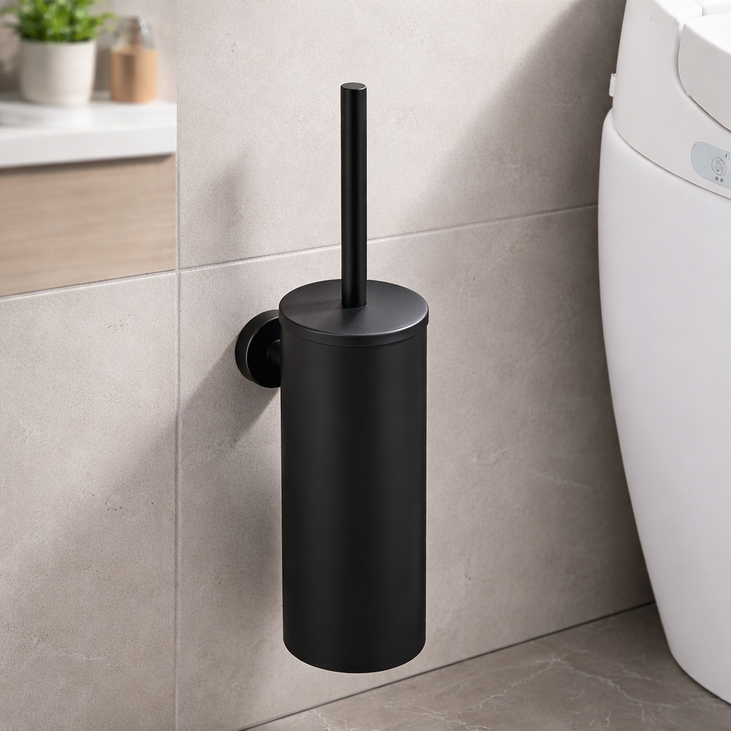 NeatSteel | Stylish Durable Stainless Steel Toilet Brush Set 0