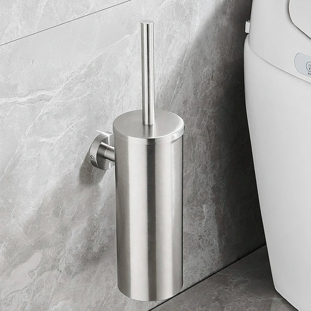 NeatSteel | Stylish Durable Stainless Steel Toilet Brush Set 12