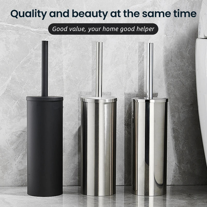 NeatSteel | Stylish Durable Stainless Steel Toilet Brush Set 5