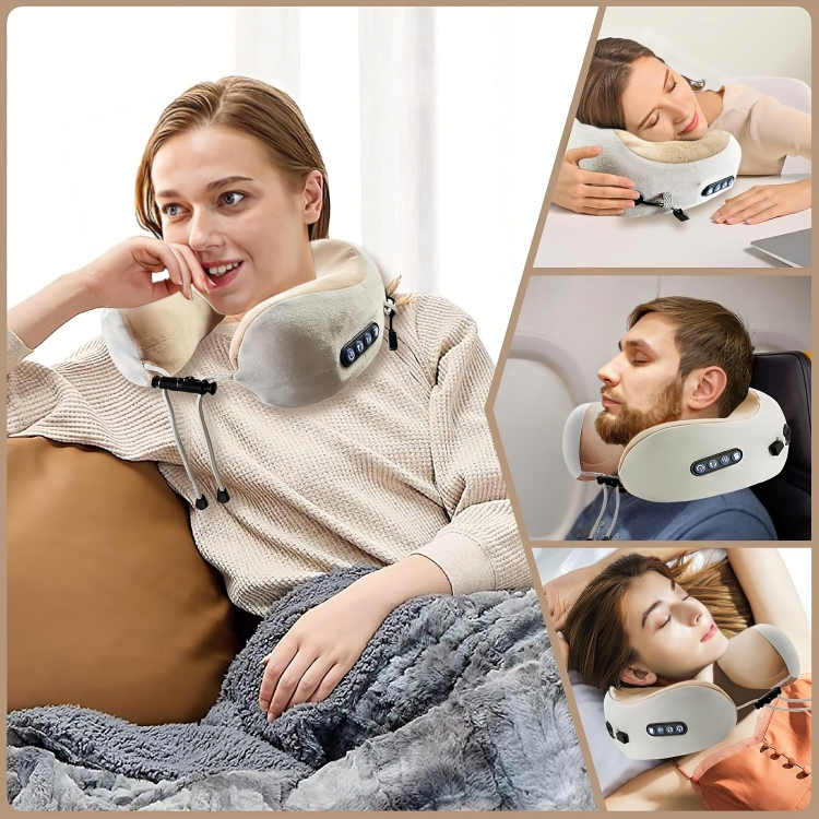 Neck Pillow Massager Velvet Memory Foam Travel 1