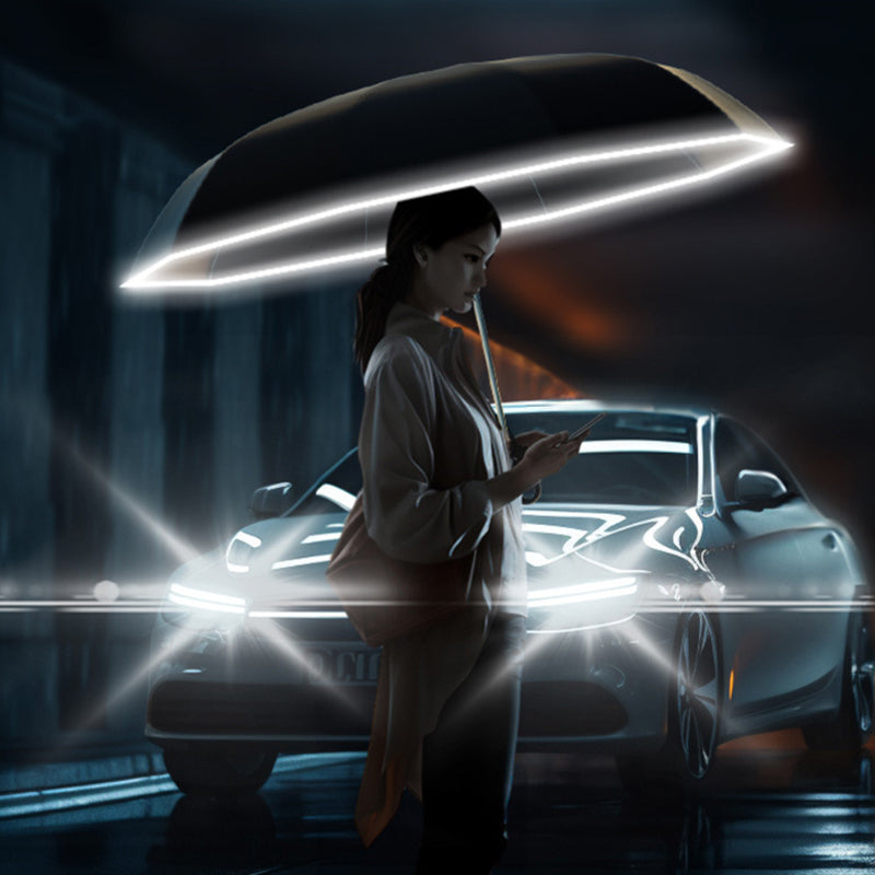 NimbusFlex | Compact Durable Folding Travel Umbrella with Reflective Safety 1