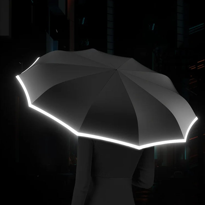 NimbusFlex | Compact Durable Folding Travel Umbrella with Reflective Safety 2