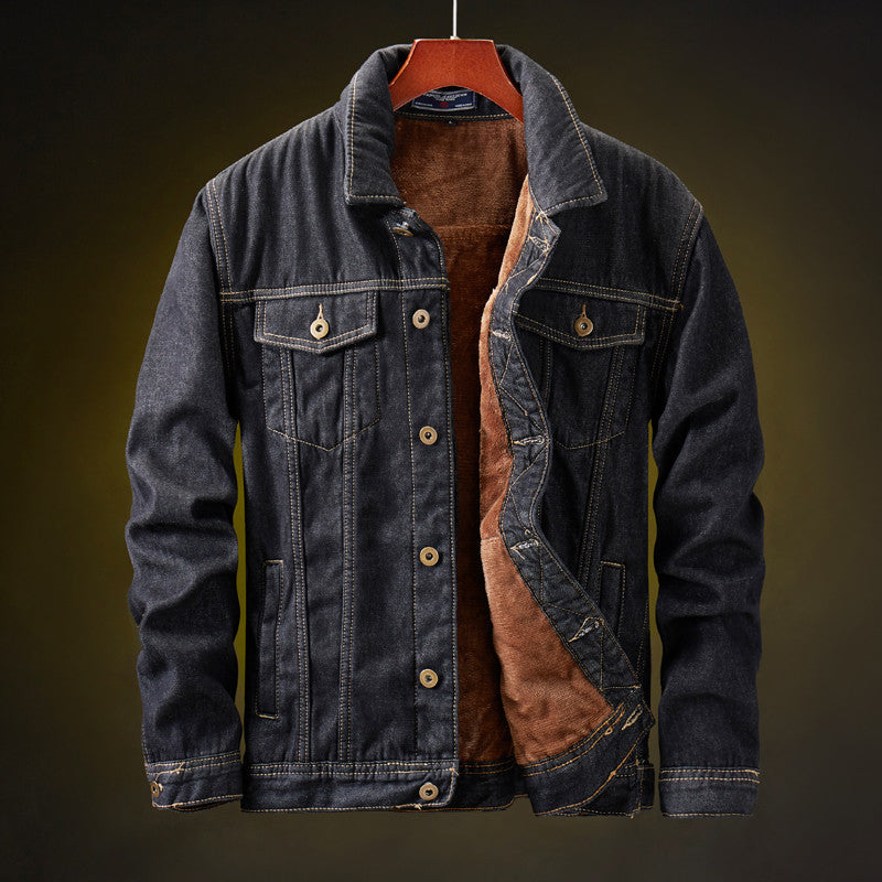 Noah | Denim Winter Jacket for Men with Soft Sherpa Inner Lining 0