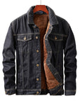 Noah | Denim Winter Jacket for Men with Soft Sherpa Inner Lining 1