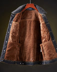 Noah | Denim Winter Jacket for Men with Soft Sherpa Inner Lining 3