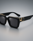 NoirShade | Stylish Unisex Black Square UV Protection Sunglasses 9