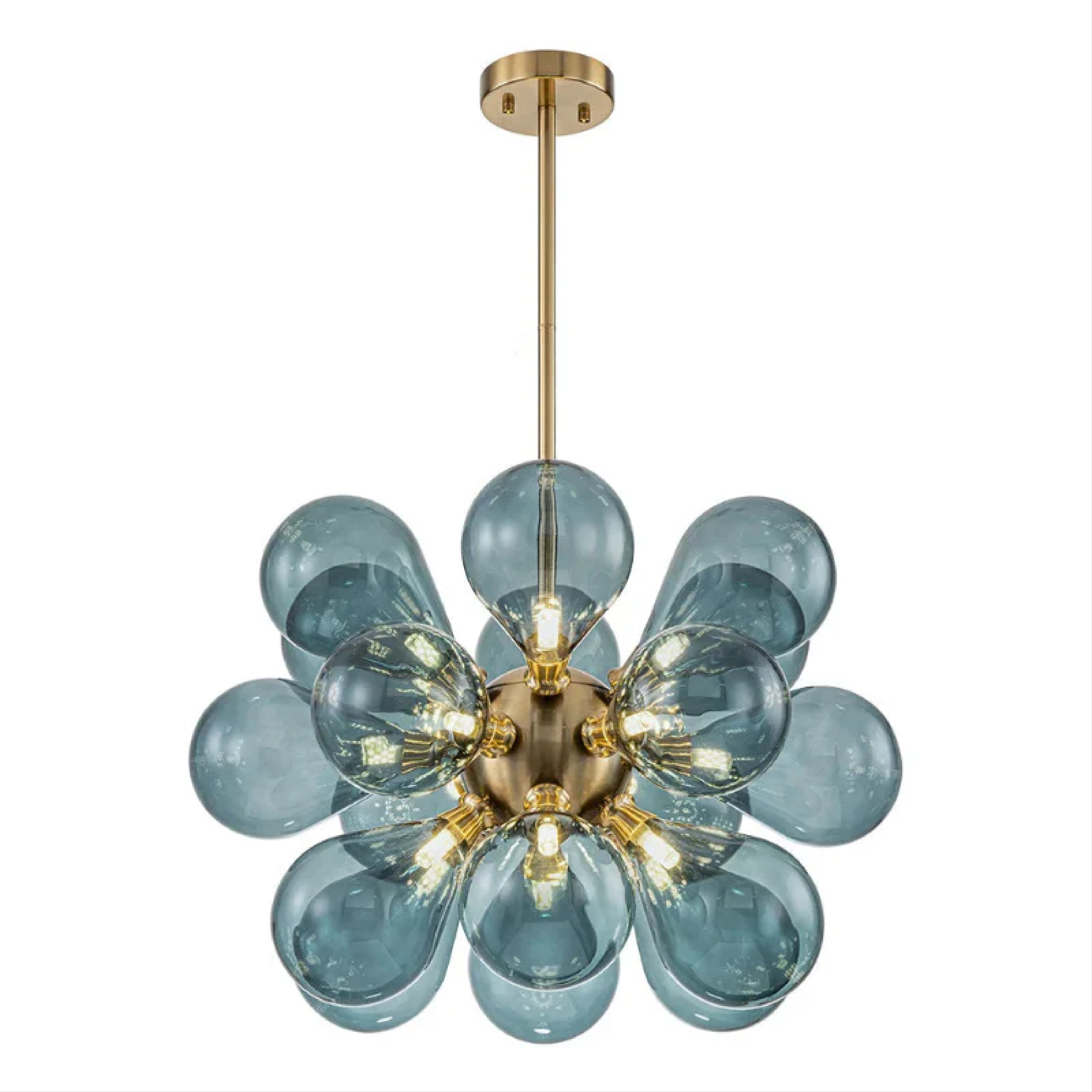 Nomis | Elegant Blue Glass Cluster Chandelier 4