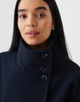 Norava | Chic Modern Short Women's Coat with Elegant Collar and Button Closure 6