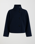 Norava | Chic Modern Short Women's Coat with Elegant Collar and Button Closure 9