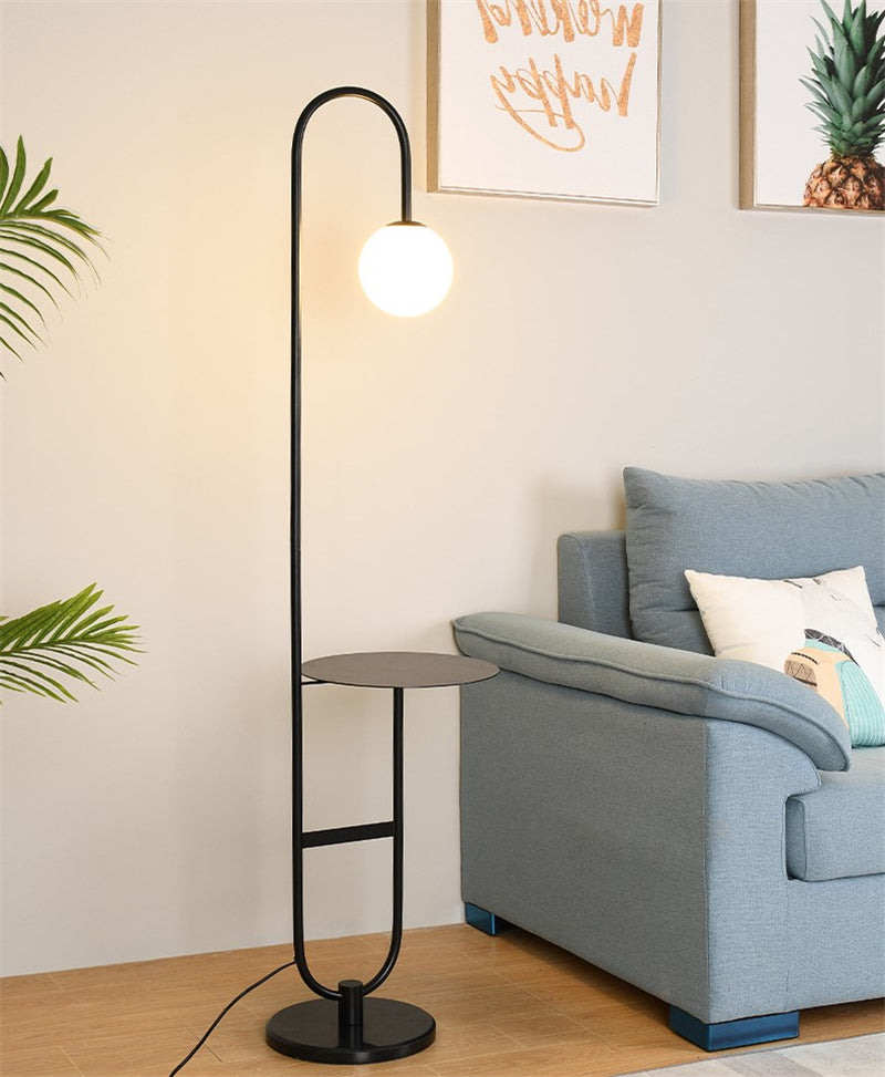 NordicGlow - Floor Lamp with Side Table 10