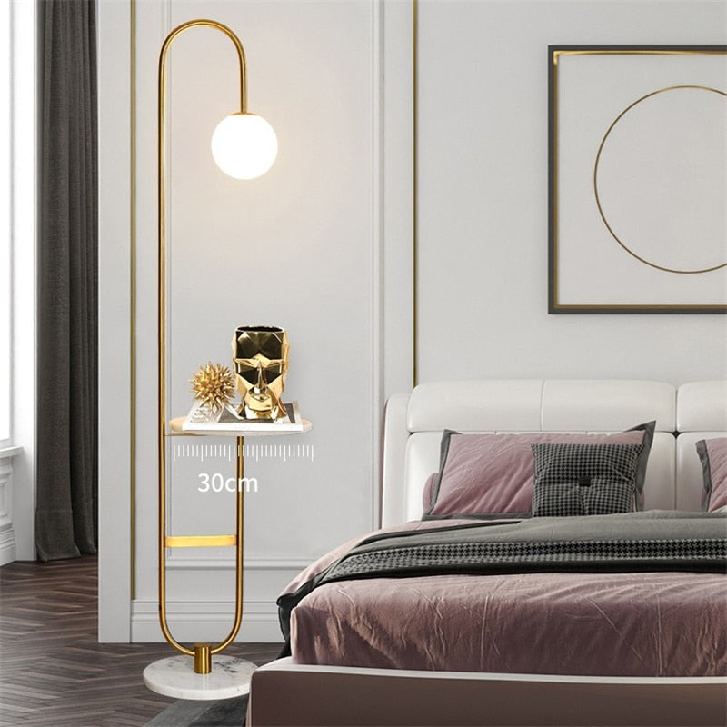 NordicGlow - Floor Lamp with Side Table 4