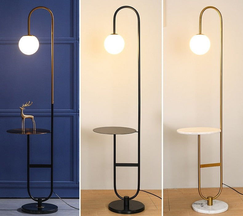NordicGlow - Floor Lamp with Side Table 5