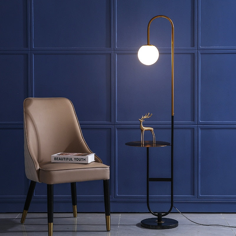 NordicGlow - Floor Lamp with Side Table 6