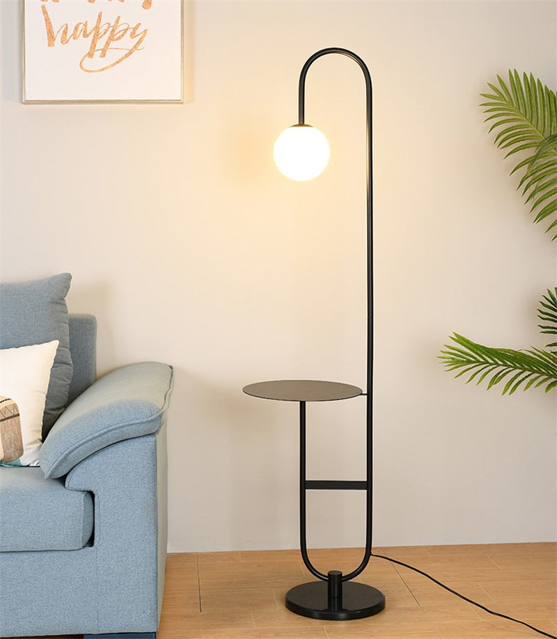 NordicGlow - Floor Lamp with Side Table 7