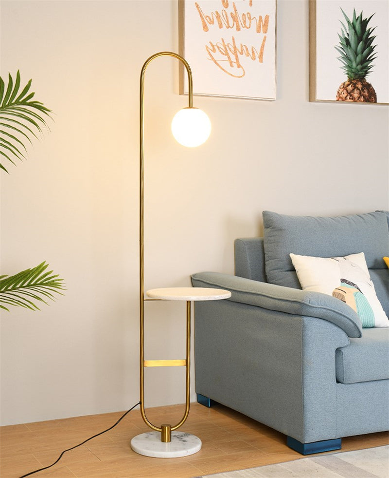NordicGlow - Floor Lamp with Side Table 8