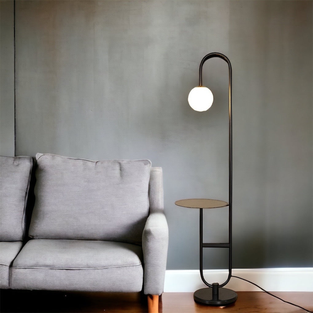 NordicGlow - Floor Lamp with Side Table 9