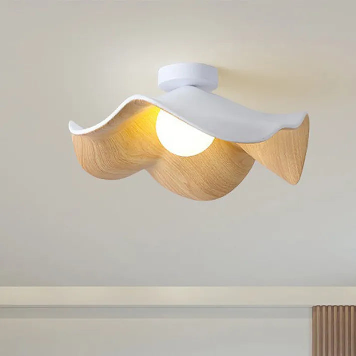 NordicPetal – Wooden Lotus Ceiling Fixture 0