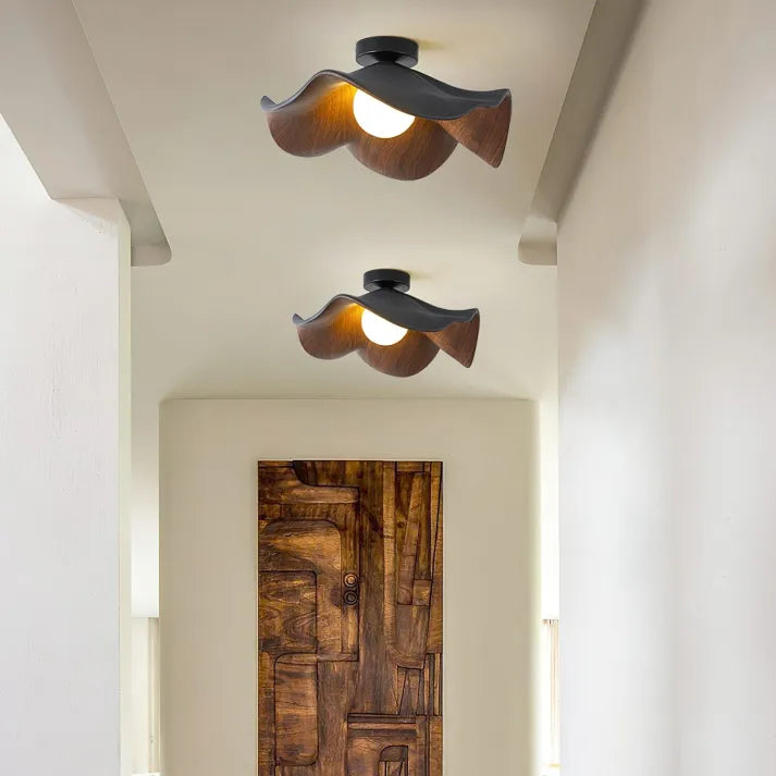 NordicPetal – Wooden Lotus Ceiling Fixture 4