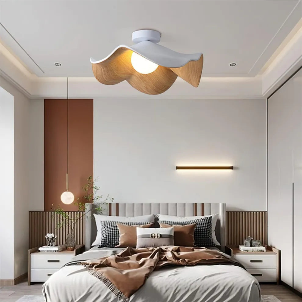 NordicPetal – Wooden Lotus Ceiling Fixture 6