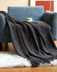 NordicWeave | Cozy Textured Knitted Throw Blanket for Sofa or Bed 11
