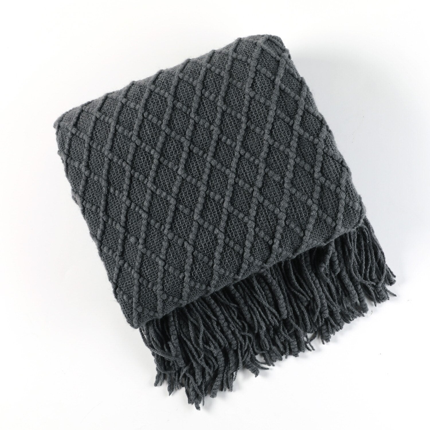 NordicWeave | Cozy Textured Knitted Throw Blanket for Sofa or Bed 13