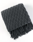 NordicWeave | Cozy Textured Knitted Throw Blanket for Sofa or Bed 13