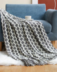 NordicWeave | Cozy Textured Knitted Throw Blanket for Sofa or Bed 18