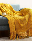 NordicWeave | Cozy Textured Knitted Throw Blanket for Sofa or Bed 29