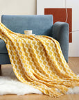 NordicWeave | Cozy Textured Knitted Throw Blanket for Sofa or Bed 30