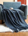 NordicWeave | Cozy Textured Knitted Throw Blanket for Sofa or Bed 6