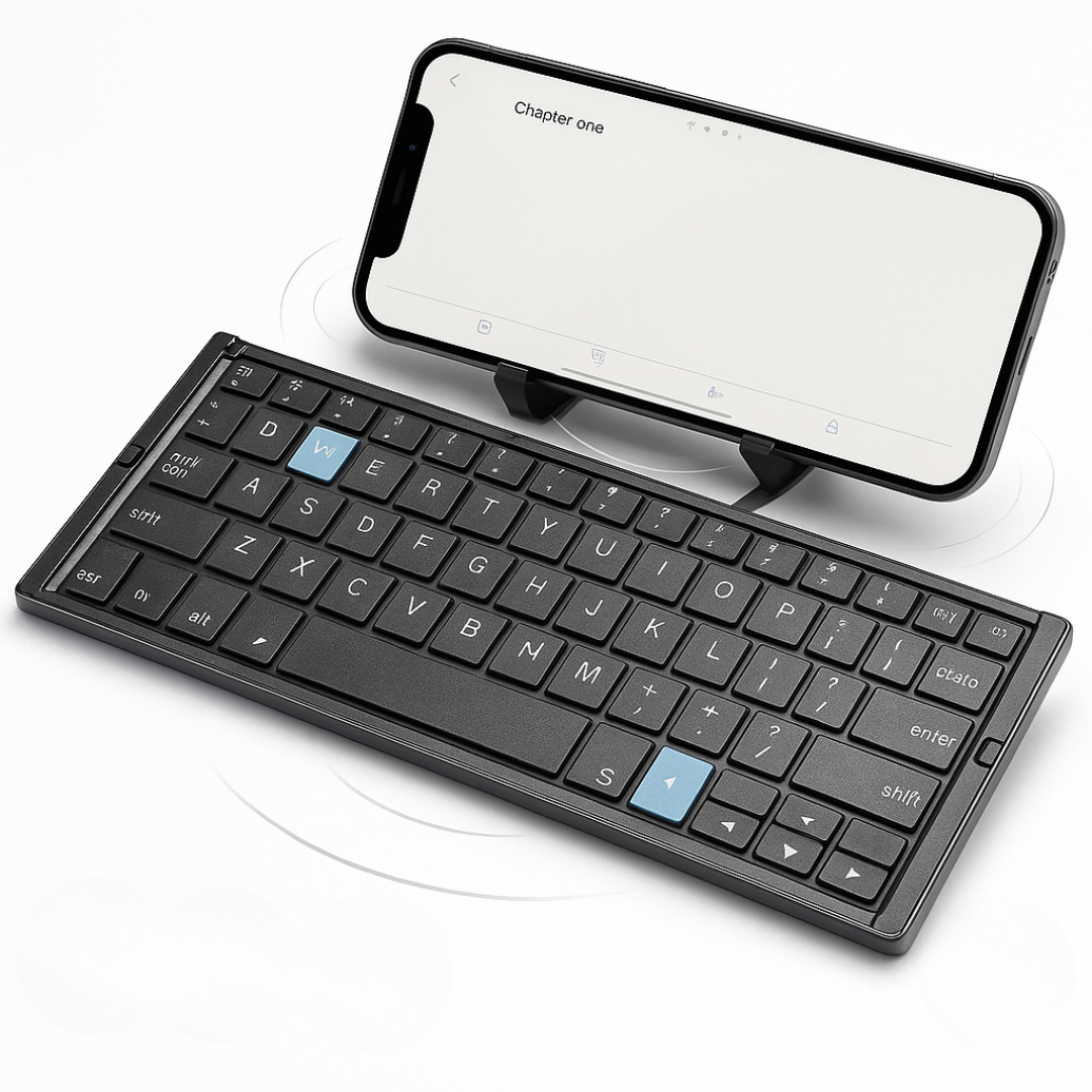 NovaFold | Sleek Portable Bluetooth Keyboard with Magnetic Stand 0