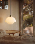 MilkGlass Glow – Soft Ivory Glass Pendant for Serene Ambiance