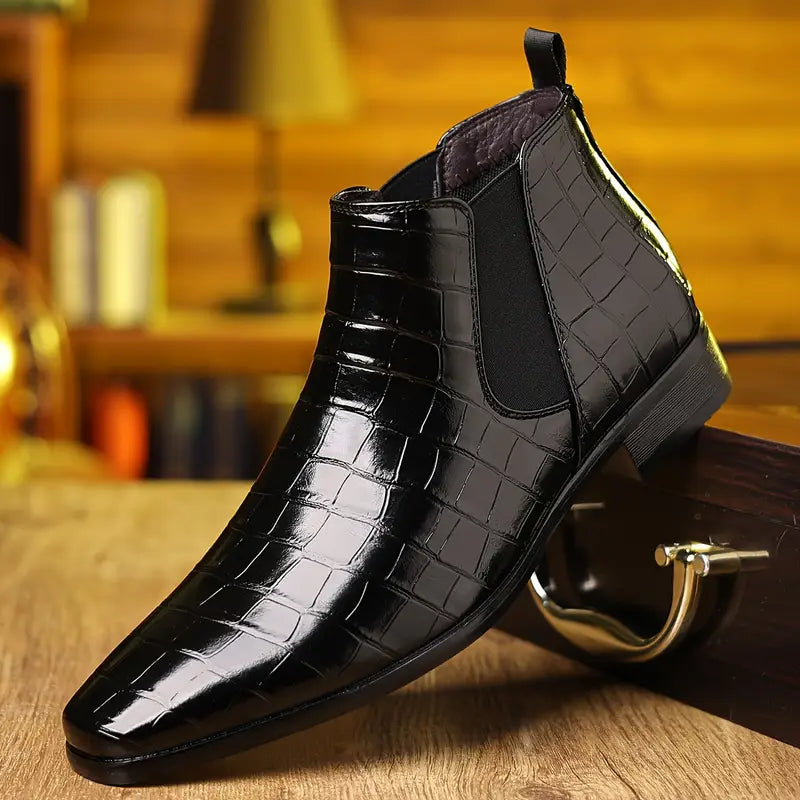Oliver | Stylish Black Chelsea Leather Boots 0