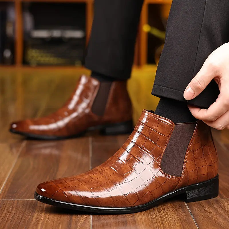Oliver | Stylish Black Chelsea Leather Boots 2