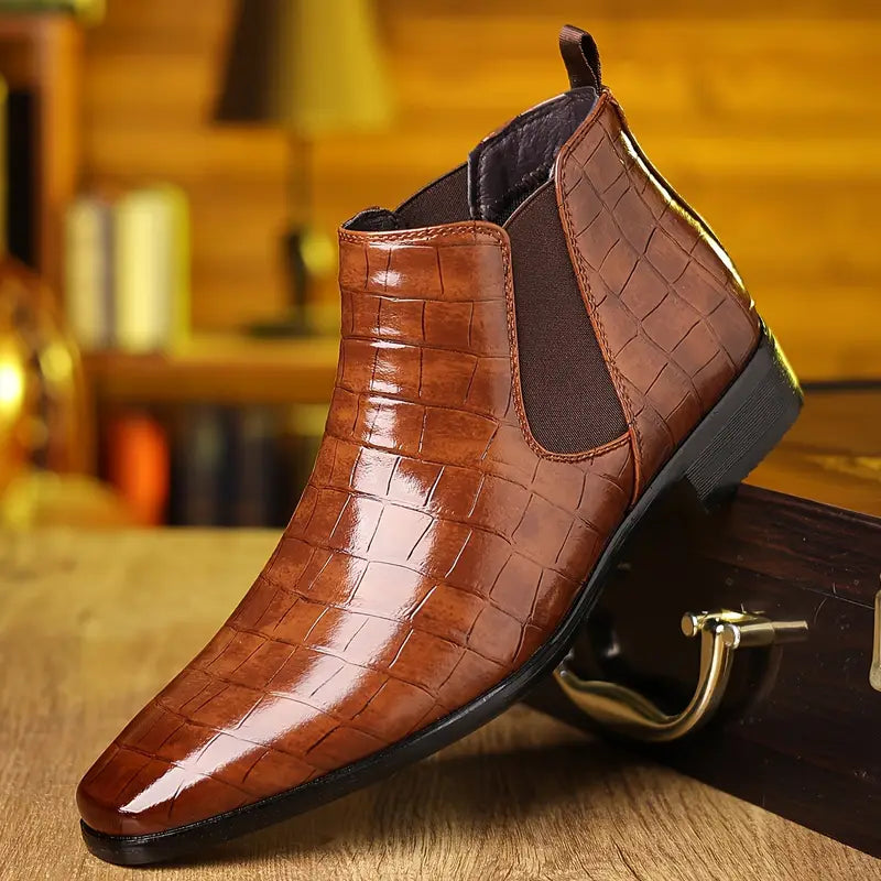 Oliver | Stylish Black Chelsea Leather Boots 4