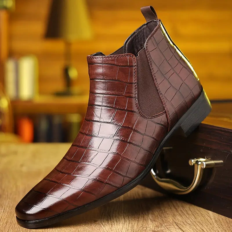 Oliver | Stylish Black Chelsea Leather Boots 5
