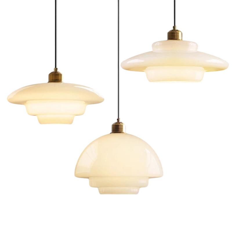 Olynt | Luminous Milky White Glass Pendant Lamp for Modern Home Spaces 6